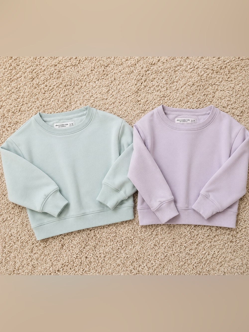 Abercrombie kids Mint Green & Lavender Crewneck Sweatshirts
